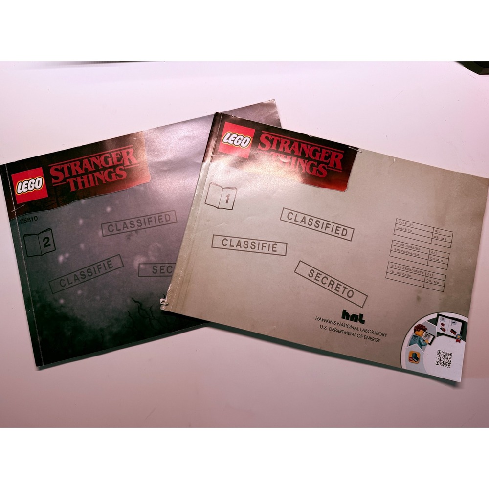 LEGO Stranger Things The Upside Down 75810 Instruction Manuals Books 1 & 2